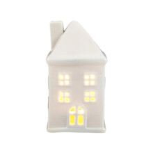 White Ceramic Christmas Village Houses Farmhouse Style 20