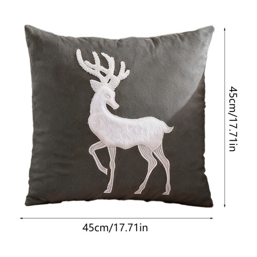 Julebrodert putetrekk 45x45cm grå 2