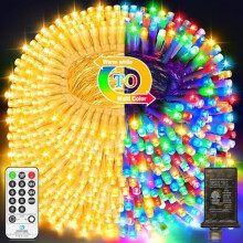 Venkovní vánoční osvětlení 328FT720LED, měnící barvu, vodotěsné, 11 režimů a časovač, kompatibilní s teplou bílou až vícebarevnou