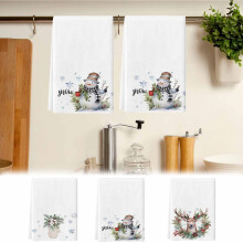 Serviettes de Noël - Serviettes de bain douces et confortables, séchage rapide, décorations de Noël pour la salle de bain et la cuisine, 40 x 60