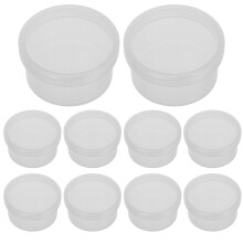 Boîtes de rangement pour perles en plastique transparent, paquet de 10, 5,2 x 5 cm