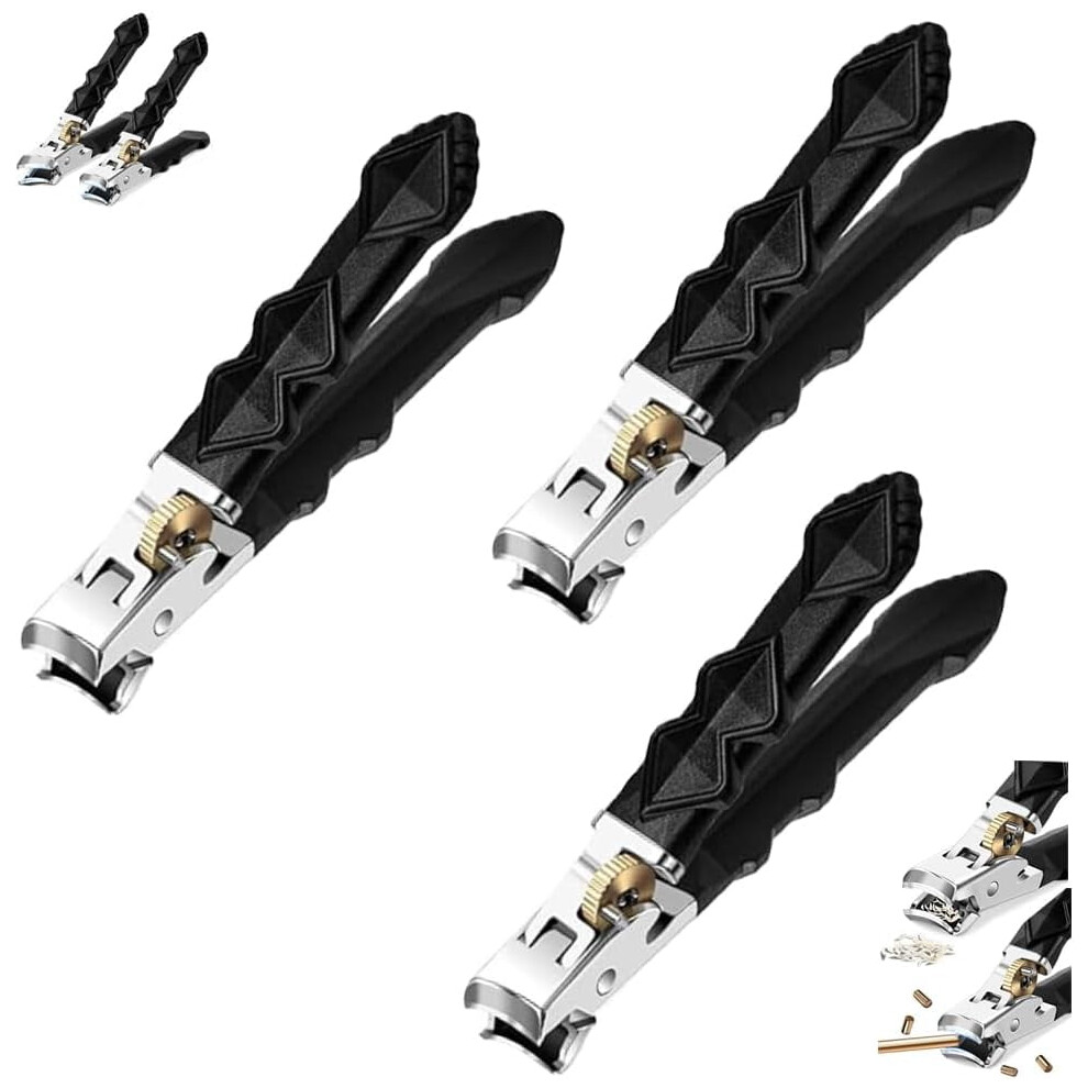Zoerely Orthoclip, Funfany Orthoclip, Double Configuration of Oblique and Flat Mouth, Toe Nail Clippers for Thick Nails for Seniors (A3pcs)
