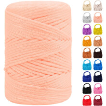 3 mm Polyester-Makrameekordel, 185 Yards (ca. 170 m), geflochtene Polypropylen-Seidenkordel für Häkeltaschen, Wandbehänge, Teppiche und