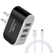 Încărcător USB Candy cu LED, compatibil cu Android, kit de încărcare pentru călătorie + cablu de date