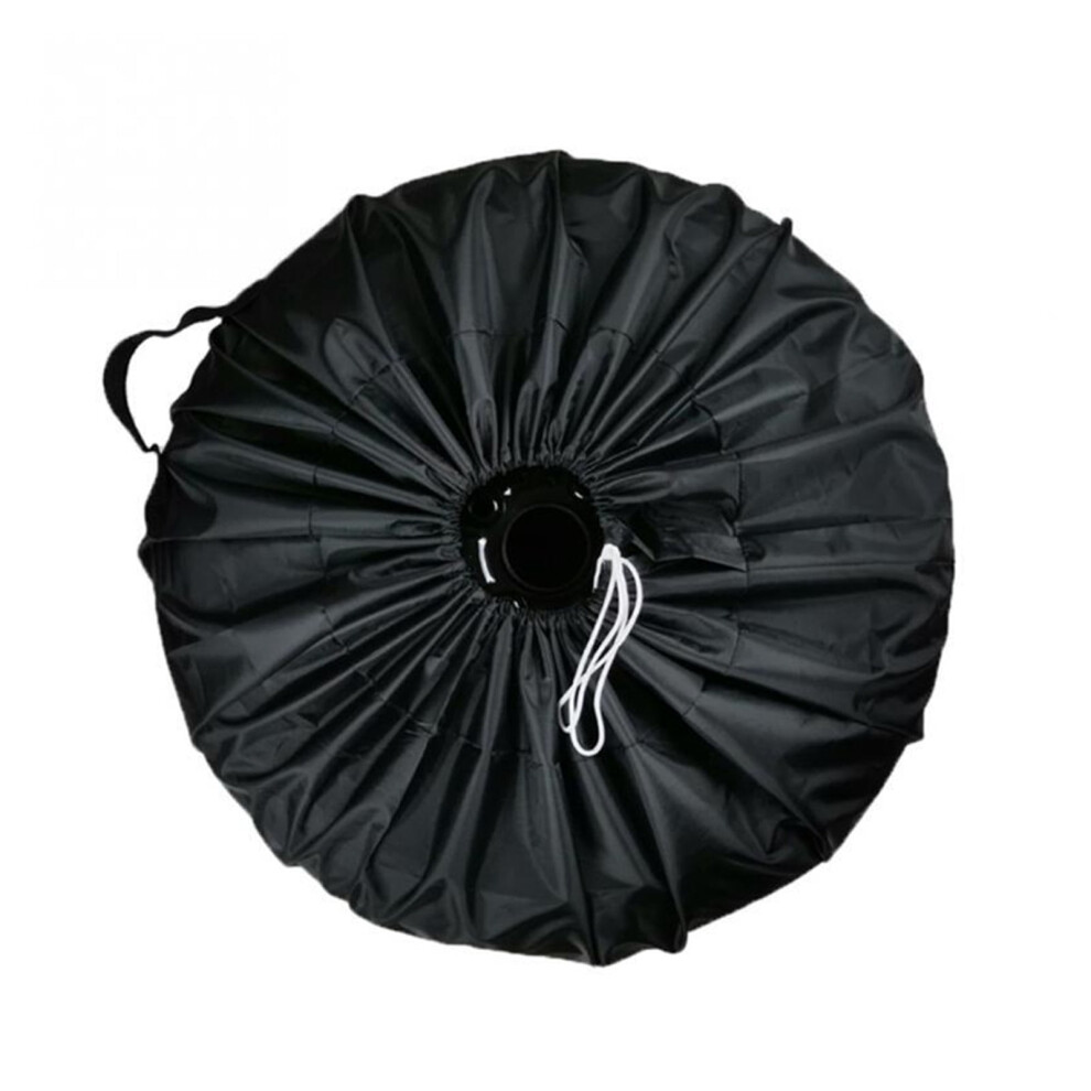 Car Spare Tire Cover Oxford Cloth Drawstring Dustproof Black 9097180077886