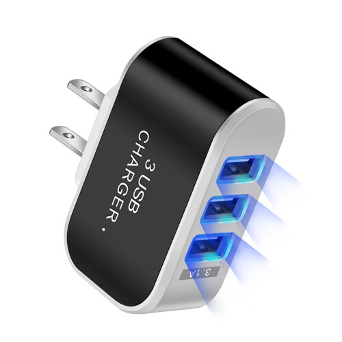 Încărcător USB Candy cu LED, compatibil cu Android, kit de încărcare pentru călătorie + cablu de date 2