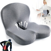Ergonomický sedák do nákladního auta s bederní opěrkou ve tvaru L, protiskluzová paměťová pěna, prodyšný a pratelný v pračce –
