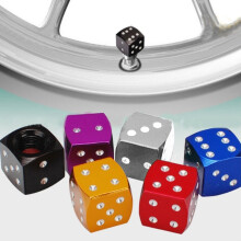 4 stuks dobbelsteenvormige stofkapjes voor auto- en motorventielen