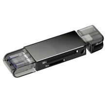 Čítačka kariet SD/MicroSD 3 v 1 s rozhraním USB 3.0 (USB-A/USB-C/Micro-USB), kompatibilná so smartfónmi, tabletmi a počítačmi