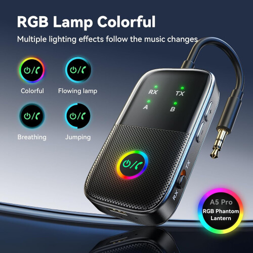 A5 Pro Bluetooth Transmitter Receiver 2-in-1 for TVs 1
