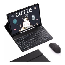 Hoesje + Verlicht toetsenbord + Muis voor Galaxy Tab A7 10.4T500