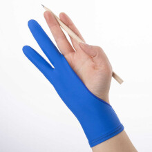 1Pc Artist Drawing Glove Stretchy Mess Up Firm Stitching Pencil Graphics Anti Mistouch Gloves For Office Blue