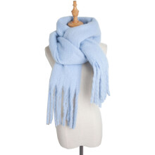 Xale grande e leve para mulheres – Azul celeste, cachecol oversized para inverno/outono, combina com todos os looks.