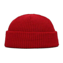 Herre Strikket Hue Beanie Skullcap Sømandskat Manchet Skyggeløs Retro Marineblå Style Beanie Hat