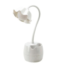 LED-Schreibtischlampe mit augenschonendem Blumen-Stifthalter A1