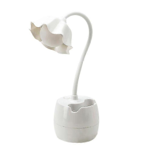 LED-Schreibtischlampe mit augenschonendem Blumen-Stifthalter A1