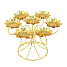 Kerzenständer, buddhistische Lampenhalter, Lotus-Petroleumlampen, Buddha-Lampenhalter, Tempellampenhalter, mehrfarbig