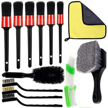 Juego de cepillos para coche Juego de cepillos para limpieza de coches Cepillos para detalles de coches para limpiar el coche