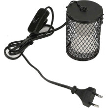 Wärmelampe für Küken, 100-W-Terrarium-Wärmelampe mit Keramik-Lampenschutzgitter und Schalter