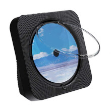 Bærbar CD-afspiller KC-718 - Bluetooth, dobbelte højttalere, FM-radio, USB, hovedtelefontilstand, stereolyd sort US-stik
