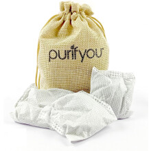 Sachets purificateurs d'air 100 % naturels au charbon de bambou (lot de 12) – Absorbeurs d'odeurs pour poubelle à couches, chaussures, voiture,