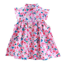 Jurkjes voor peutermeisjes, zomerkleding voor babymeisjes, schattige casual jurk met bloemenprint en wijdvallende mouwen, prinsessenjurk voor
