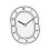 Oval akryl veggklokke stille design 5
