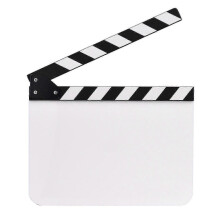 30 * 24 cm / 12 * 9 hüvelykes akril fólia, filmrendezők tapsolódeszkája, palavágású, akciójelenetekhez, fehér
