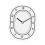 Oval akryl veggklokke stille design 2