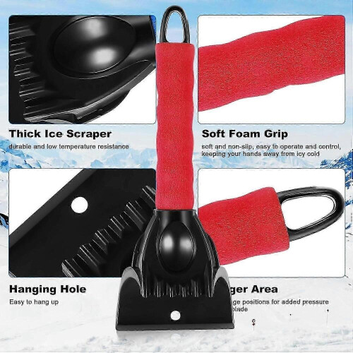 Eiskratzer, 2er-Pack Eiskratzer für die Windschutzscheibe von Autos, Eiskratzer mit weichem Griff 1