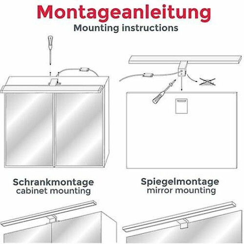 LED-Badezimmerspiegelleuchte IP44, Schminkleuchte 2