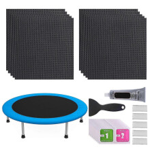 Ronde reparatieset voor trampolines om gaten of scheuren in het trampoline-matras te repareren.