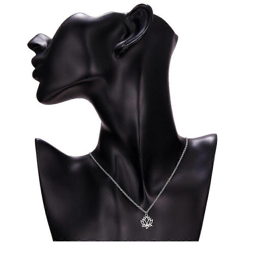 Lotus-Anhänger-Halskette, Edelstahl-Schmuck 2