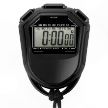 Digital LCD-stoppklocka Vattentät timer med rem för sport och simning Kronograf Handhållen
