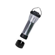 Wiederaufladbare Taschenlampe, Handlampe, multifunktionale Outdoor-Taschenlampe für Rucksacktouristen und Camper, Schwarz