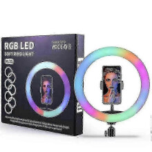 10 RGB LED selfie svetlo s nastaviteľným statívom na telefón