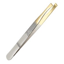 Silberne/goldene flache/schräge Augenbrauenklemme, Haartrimmer, Wimpernzange, Beauty-Tools