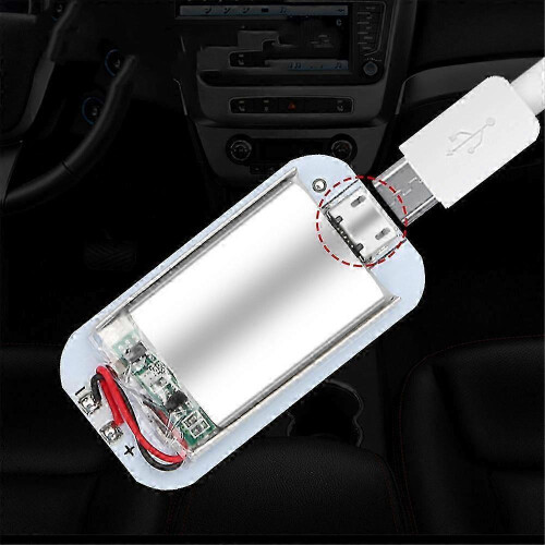 luces LED de techo con activación táctil y carga USB para interior de coche. 1