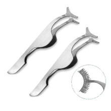 2er-Pack Wimpernverlängerungs-Applikator aus Edelstahl, Make-up-Entferner-Clip, Pinzette, Zange