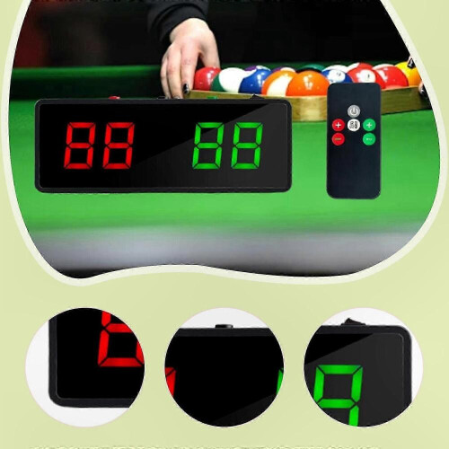 Electronic Scoreboard for Billiards, 26x9.5x3cm, Durable Design with Remote Control 1