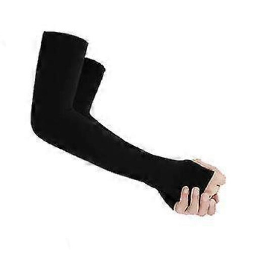 ζευγάρια μαύρα μανίκια μπράτσου - UV Protection Cooling Ice Silk Compression Sleeve για άνδρες 2