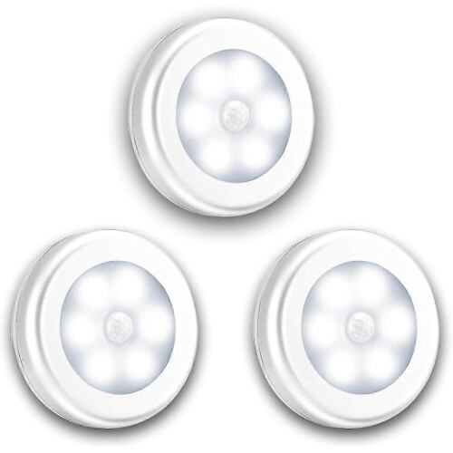 Lumină de noapte wireless cu senzor de mișcare, pentru coridor, 3 buc.