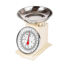 Essentials Kitchen Scales - Mechaniczna waga kuchenna - Kompaktowa, analogowa, łatwa do odczytania, udźwig 5 kg, duża tarcza - Można myć w z