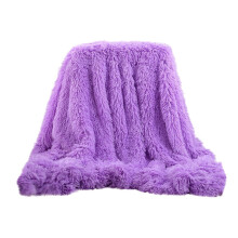 CozyQx Home Essentials Shaggy Long Faux Fur Throw Blanket Fuzzy Lightweight Plush Sherpa Fleece Home Decor Purple