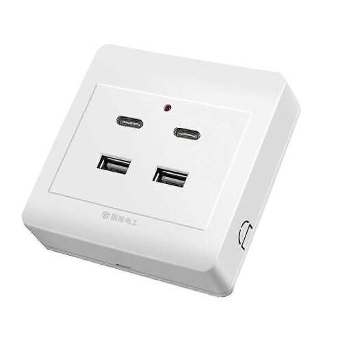 USB-Steckdose Typ-C USB-Wandladegerät Steckdose mit USB-Anschlüssen