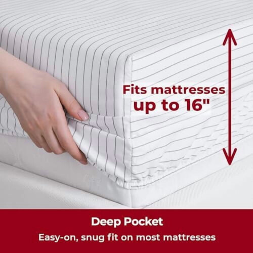 King Microfiber Sheet Set – 4-Piece, 16" Deep Pockets, 1