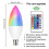 Lâmpada LED RGB com mudança de cor e controle remoto. 3