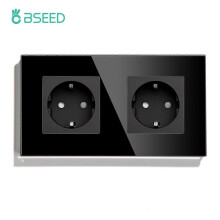 BSEED EU-Standard-Wandsteckdosen Typ-C, USB-Ladeanschluss, Glasabdeckung, Kindersicherung, 16 A