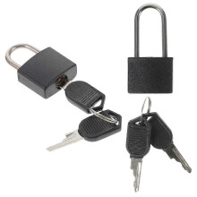 Cadeado para bagagem em miniatura, cadeado para armário de armazenamento, cadeado de plástico simples e espaçoso, 2 conjuntos.
