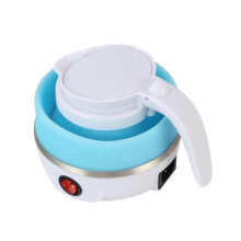 Bollitore elettrico in silicone, bollitore pieghevole, consistenza in silicone, adatto per un comodo utilizzo in cucine e hotel, blu
